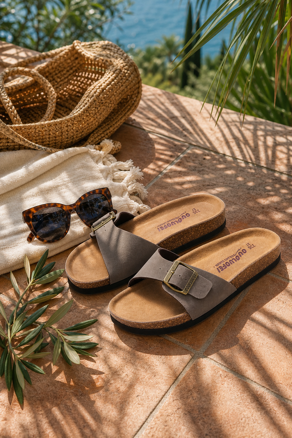 Cork Summer Beach Slippers