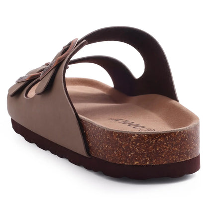 Cork Sole Slippers For Women Men Classic Suede Summer